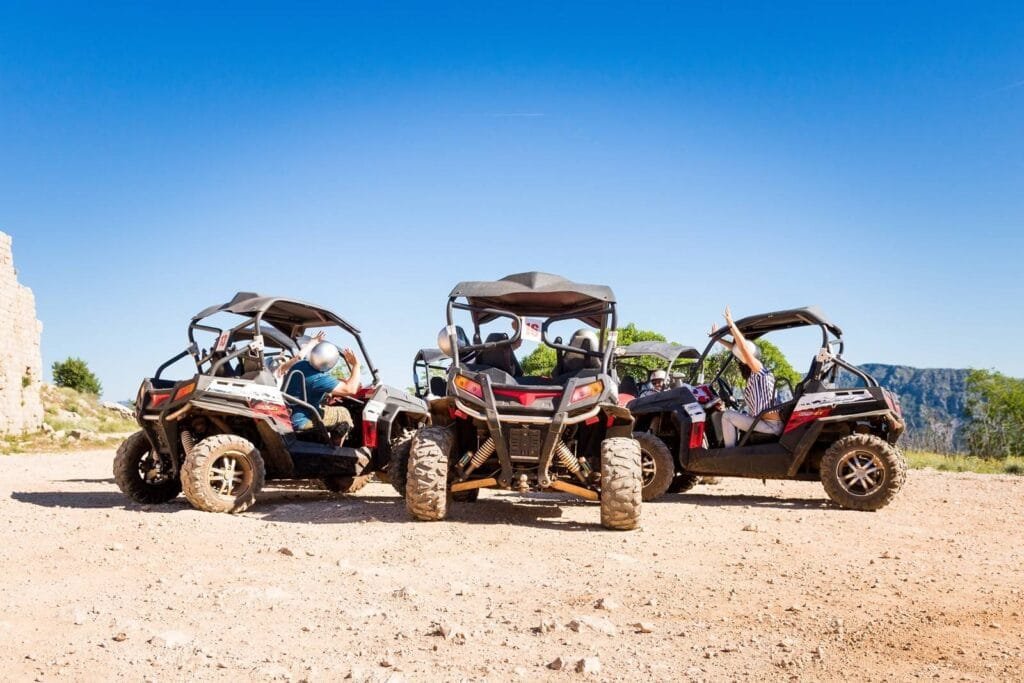 Jeep safari through Hurghada’s desert, exploring adventure and local culture.