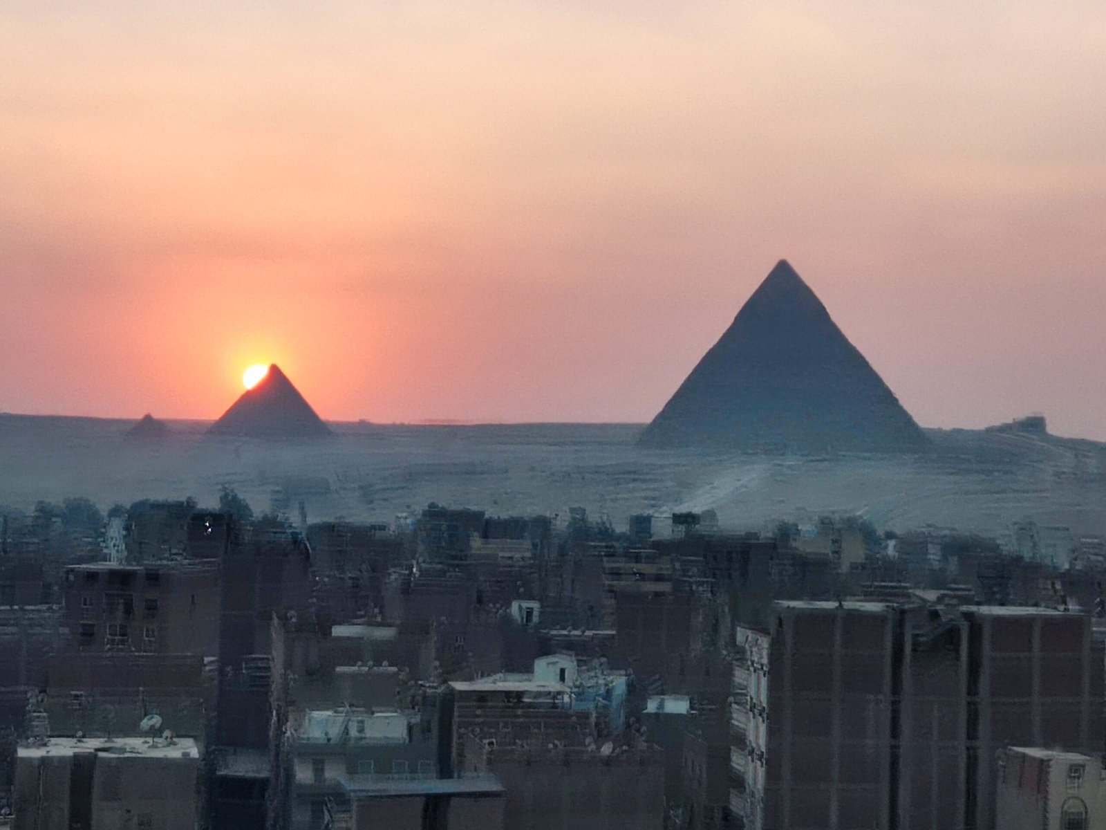 Pyramids of Giza during sunset with Egypt Tour Magic.