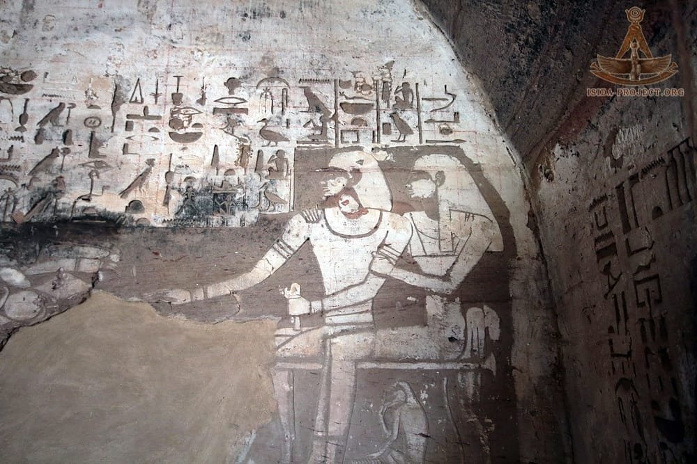 Walls of the Tomb of Ahmose featuring military scenes and depictions of the king’s triumph over the Hyksos, reflecting his pivotal role in Egyptian history.
