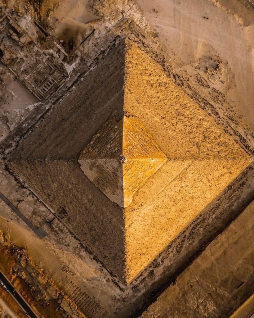 the Pyramid of Menkaure at Giza Egyp