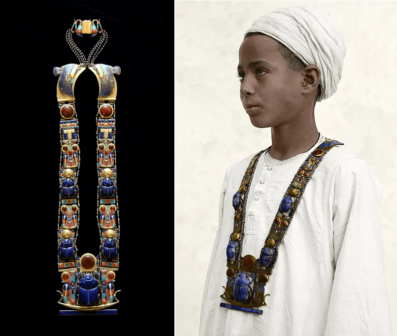 The Necklace with the Scarab of king tut - Egypt tour magic