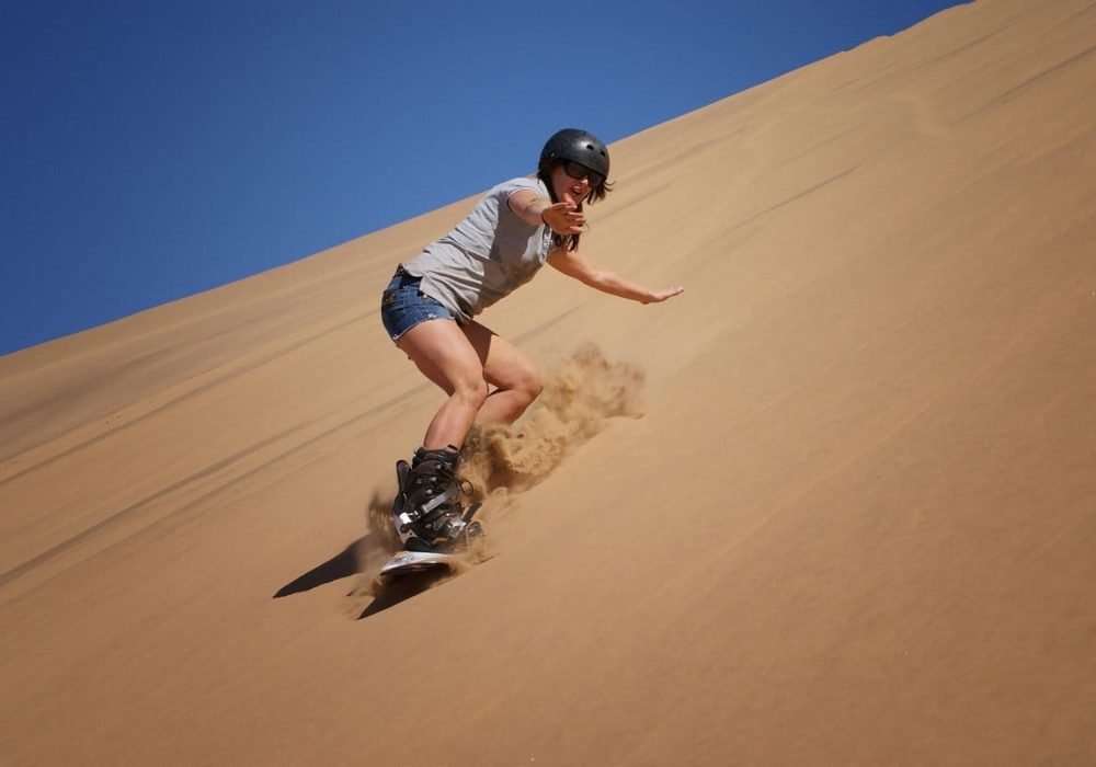 Avoid sandboarding in extreme heat.