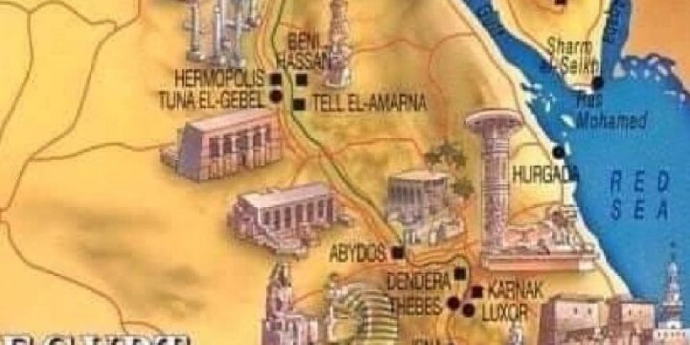 Key Landmarks and Monuments on the Map of Ancient Egypt