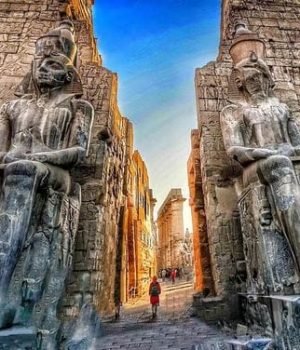 Luxor Temple Egypt Tour Magic a stone statues in Luxor Temple