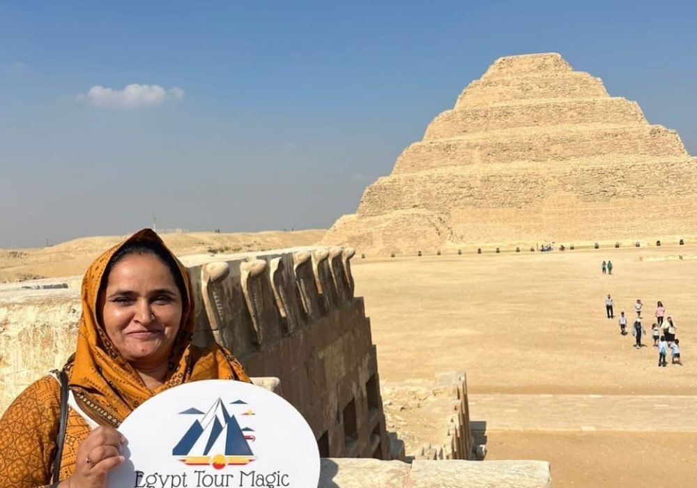 Saqqara pyramid with Egypt tour magic