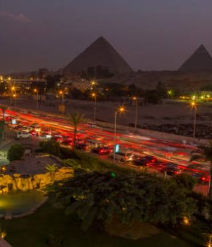 Pyramid, Egypt, Cairo, Built Structure, lights