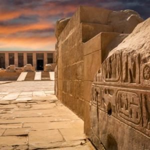 Abydos Temple, known for its ancient reliefs and the sacred Osireion dedicated to Osiris.