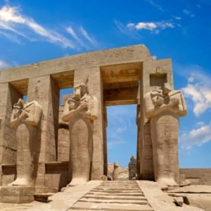 The Ramesseum or the mortuary temple of Ramesses II. Luxor egypt tour magic